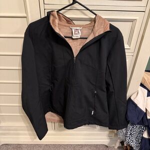 Avalanche Black and Tan Hooded Jacket